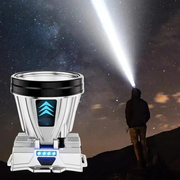 '- Lanterna de Cabeça Profissional 1071 – LED Ultra Brilhante, USB, Confortável e Resistente à Água