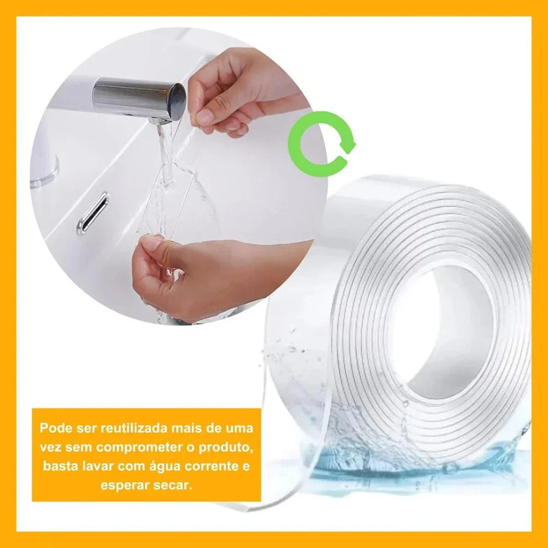 Fita Dupla Face - Adesivos Transparentes Resistentes
